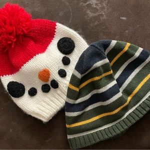 Boy baby & toddler winter hat pair